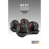 Bezt 2 li Pro Sports Ayarlanabilir Dambıl 40kg kırmızı
