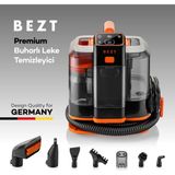 Bezt Premium 1600W 20Kpa 120°C Buharlı Koltuk ve Halı Yıkama Makinesi Vakumlu Leke Çıkarıcı 7 Aksesuarlı Detaylı Temizlik Robotu - Gri