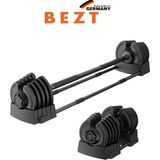 Bezt Premium Sports Ayarlanabilir 2 In 1 Halter Dambıl seti 40KG Siyah - 40 kg