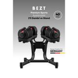 Bezt Premium Sports Standlı Ayarlanabilir Dambıl Seti 2'li 40 kg Kırmızı