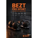 Bezt Pro Sports 2'li Ayarlanabilir Dambıl Seti 40kg x 2 (Toplam 80kg) Siyah Profesyonel Ağırlık Seti