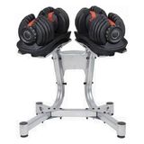 Bezt Pro Sports Ayarlanabilir Dambıl seti 2 x 24KG Kırmızı + Stand - 2 x 24 kg - Siyah - Kırmızı