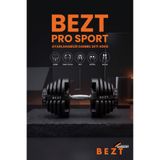 Bezt Pro Sports Profesyonel 40 KG Siyah Dambıl Ayarlanabilir Ağırlık Seti