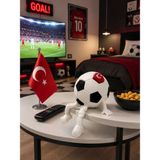 Bezzar Türk Bayraklı Futbol Topu Masa Dekoru - Beyaz - Siyah