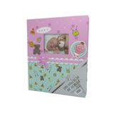 BF ALBÜM 10X15 200'lük Bebek Albümü desenli (Penceresiz) (PEMBE YEŞİL DESENLİ)