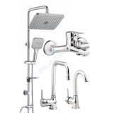 BF BLACKFİT Krom Tepe Duş Seti Delta Mutfak Lavabo Banyo Bataryası Duş Başlığı