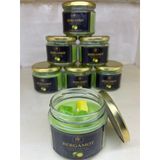 BF Candle Bergamot Kokulu Mum, Cam Kavanoz, El Yapımı, 210-250 gr, 25-40 Saat Yanma Süresi, Ferahlatıcı Narenciye Kokusu