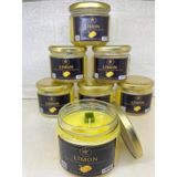 BF Candle El Yapımı Limon Kokulu Mum, Cam Kavanoz, 210-250 gr, 25-47 Saat Yanma Süresi, Dekoratif