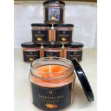 Bf Candle El Yapımı Mandalina Kokulu Mum Kalıcı ve Yoğun Koku Cam Kavanozda Dekoratif Mum