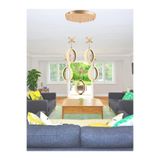 B&F STORE NEW STYLE OVAL 5 LÜ GOLD LEDLİ AVİZE KELEBEK SÜSLÜ