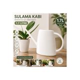 bfalina botanik Bahçe Sulama İbriği 1,7 Litre Beyaz Çiçek Sulama Kabı