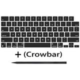 Bfenown MacBook Air M2 Retina 13,6 inç A2681 2022 Yıl Dizüstü Bilgisayar için Yedek ABD Klavye Tuş Kapakları Tuşları Siyah
