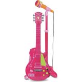 Bfs Elektronik Ayaklı Mikrofonlu Pembe Gitar