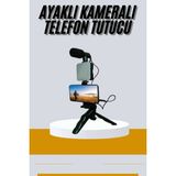 Bfs Tripod Telefon Tutucu Kumandalı Mikrofon LED Işık Vlog Video Kayıt