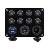 Bfy 8li Swıtch Panel Otomatik Sigorta Ve Işıklı Şarj,Usb,Voltmetre