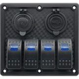 Bfy Switch Panel 4'Lü Usb + Çakmaklık
