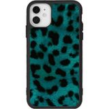 BG AKSESUAR Apple iPhone 11 ile Uyumlu Leopar Desenli Kılıf, Mat Siyah, Yumuşak Silikon, Şok Emici, Koruyucu Kapak