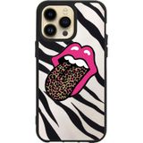 BG AKSESUAR Apple iPhone 11 Pro ile Uyumlu Siyah Silikon Kılıf, Zebra Desen, Leopar Baskı, Çiziklere ve Darbelere Karşı Koruma