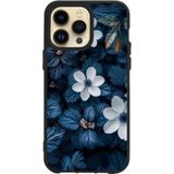 BG AKSESUAR Apple iPhone 11 Pro Max ile Uyumlu Siyah Silikon Kılıf, Baskılı, Çiçek Deseni