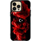 BG AKSESUAR Apple iPhone 11 Pro Max ile Uyumlu Siyah Silikon Kılıf, Türk Bayrağı Baskılı, Yumuşak ve Dayanıklı Koruma