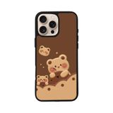 BG AKSESUAR Apple iPhone 11 Pro Max Uyumlu Oyuncak Ayıcık Tasarımlı, Mat Siyah, Yumuşak Silikon, Şok Emici Kapak Kılıf