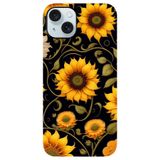 BG AKSESUAR Apple iPhone 13 ile Uyumlu Kamera Korumalı HD Baskılı Silikon Kılıf, Sarı Çiçek Desenli