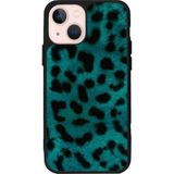 BG AKSESUAR Apple iPhone 13 Mini ile Uyumlu Leopar Desenli Siyah Silikon Kılıf, Mat, Şok Emici, Koruyucu Kapak