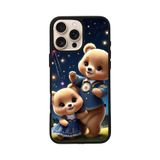 BG AKSESUAR Apple iPhone 13 Pro Max Uyumlu Baskılı, Mat Siyah, Yumuşak Silikon, Şok Emici Oyuncak Ayıcık Kapak Kılıf
