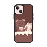 BG AKSESUAR Apple iPhone 14 Plus Uyumlu Baskılı, Mat Siyah, Yumuşak Silikon, Koruyucu, Şok Emici Kapak, Kılıf, Oyuncak Ayıcık Tasarımı