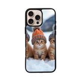 BG AKSESUAR Apple iPhone 14 Pro ile Uyumlu Kedi Figürü Baskılı, Mat Siyah, Yumuşak Silikon, Şok Emici Koruyucu Kılıf