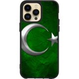 BG AKSESUAR Apple iPhone 14 Pro ile Uyumlu Siyah Silikon Kılıf, Türk Bayrağı Baskılı, Çiziklere ve Darbelere Karşı Koruma
