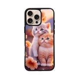 BG AKSESUAR Apple iPhone 14 Pro Max ile Uyumlu Kedi Desenli, Mat Siyah, Yumuşak Silikon, Şok Emici Koruyucu Kılıf