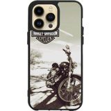 BG AKSESUAR Apple iPhone 14 Pro Max ile Uyumlu Siyah Silikon Kılıf, Harley-Davidson Baskılı, Çiziklere ve Darbelere Karşı Koruma