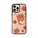 BG AKSESUAR Apple iPhone 15 Pro ile Uyumlu Oyuncak Ayıcık Tasarımlı, Mat Siyah, Yumuşak Silikon, Şok Emici Koruyucu Kılıf