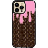 BG AKSESUAR Apple iPhone 15 Pro Max ile Uyumlu Baskılı Glass Korumalı Silikon Kılıf, Siyah, LouisVuitton Desen