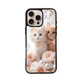 BG AKSESUAR Apple iPhone 15 Pro Max ile Uyumlu Kedi Figürü Baskılı, Mat Siyah, Yumuşak Silikon, Koruyucu, Şok Emici Kapak Kılıf