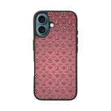 BG AKSESUAR Apple iPhone 16 ile Uyumlu Baskılı Silikon Kılıf, LouisVuitton Desen, Siyah