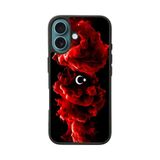 BG AKSESUAR Apple iPhone 16 ile Uyumlu Türk Bayrağı Baskılı Silikon Kılıf, Siyah
