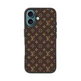 BG AKSESUAR Apple iPhone 16 Plus ile Uyumlu Silikon Kılıf, Louis Vuitton Baskılı, Siyah