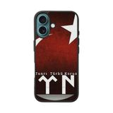 BG AKSESUAR Apple iPhone 16 Plus Uyumlu Göktürkçe Türk Yazılı Silikon Kılıf, Mat Siyah, Koruyucu, Şok Emici