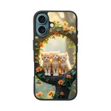 BG AKSESUAR Apple iPhone 16 Plus Uyumlu Kedi Figürü Temalı Mat Siyah Silikon Kılıf, Koruyucu, Şok Emici