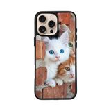 BG AKSESUAR Apple iPhone 16 Pro Max ile Uyumlu Kedi Figürü Baskılı, Mat Siyah, Yumuşak Silikon, Şok Emici Koruyucu Kılıf