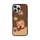 BG AKSESUAR Apple iPhone 16 Pro Max ile Uyumlu Oyuncak Ayıcık Tasarımlı, Mat Siyah, Yumuşak Silikon, Şok Emici Koruyucu Kılıf