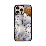BG AKSESUAR Apple iPhone 16 Pro Uyumlu Kedi Figürü Baskılı, Mat Siyah, Yumuşak Silikon, Şok Emici Kapak Kılıf