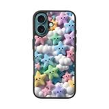 BG AKSESUAR Apple iPhone 16 Uyumlu Oyuncak Temalı Silikon Kılıf, Mat Siyah, Şok Emici Koruyucu Kapak