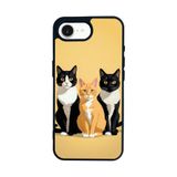 BG AKSESUAR Apple iPhone 16E ile Uyumlu Silikon Kılıf, Kedi Baskılı, Sarı, Çiziklere ve Darbelere Karşı Koruma