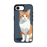 BG AKSESUAR Apple iPhone 16E ile Uyumlu Siyah Silikon Kılıf, Kedi Baskılı, Çiziklere ve Darbelere Karşı Koruma