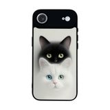 BG AKSESUAR Apple iPhone 17 Air ile Uyumlu Kedi Figürü Baskılı, Mat Siyah, Yumuşak Silikon, Şok Emici Koruyucu Kılıf