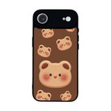 BG AKSESUAR Apple iPhone 17 Air Uyumlu Baskılı, Mat Siyah, Yumuşak Silikon, Koruyucu, Şok Emici Kapak, Kılıf, Oyuncak Ayıcık Tasarımı