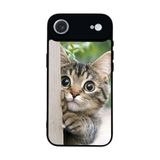 BG AKSESUAR Apple iPhone 17 Air Uyumlu Kedi Figürü Baskılı, Mat Siyah, Yumuşak Silikon, Şok Emici Koruyucu Kılıf